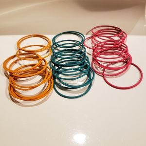 Colorful Metal Bangle Bracelets